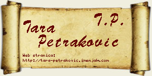 Tara Petraković vizit kartica